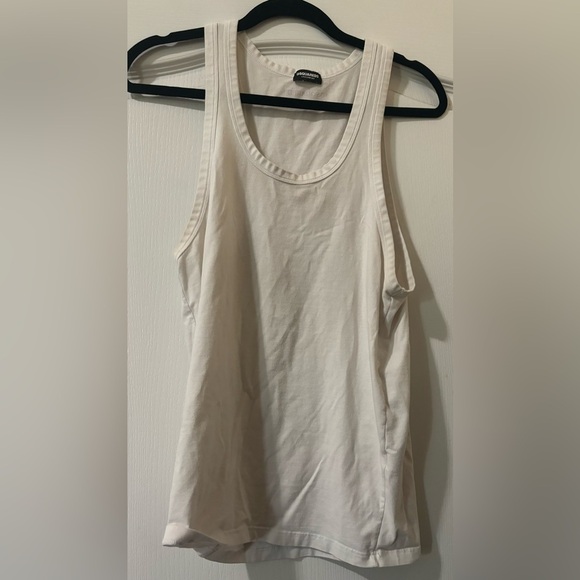 Dsqared2 White Cotton Tank Top with Red Logo Design Men's Size Medium - Picture 1 of 4